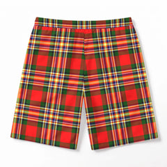McGill Modern Tartan Crest Men's Beach Shorts
