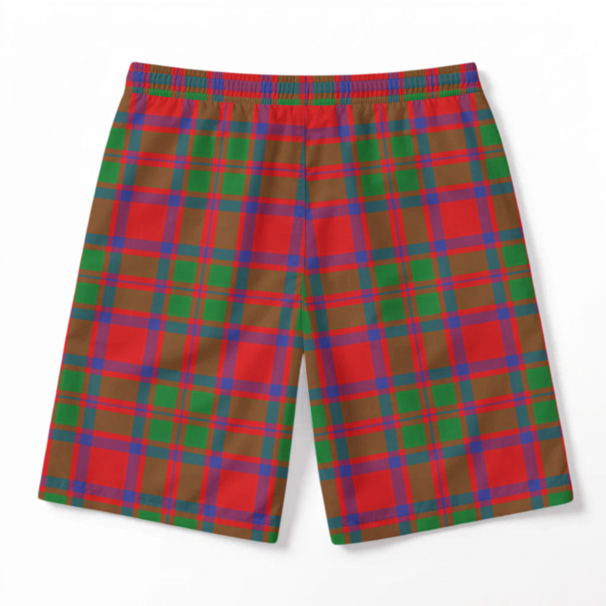 McIntosh Modern Tartan Crest Men's Beach Shorts