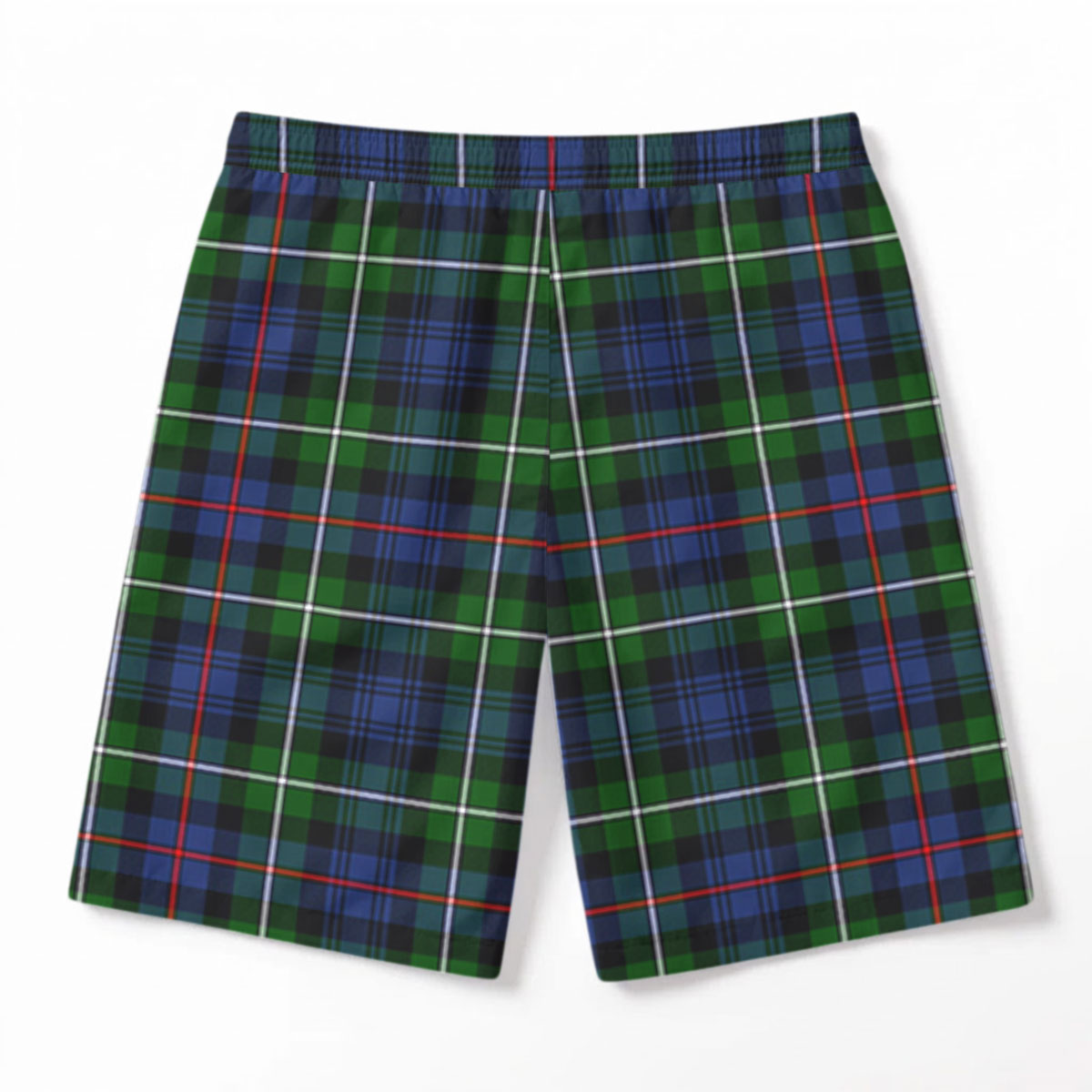 McKenzie Modern Tartan Crest Men's Beach Shorts