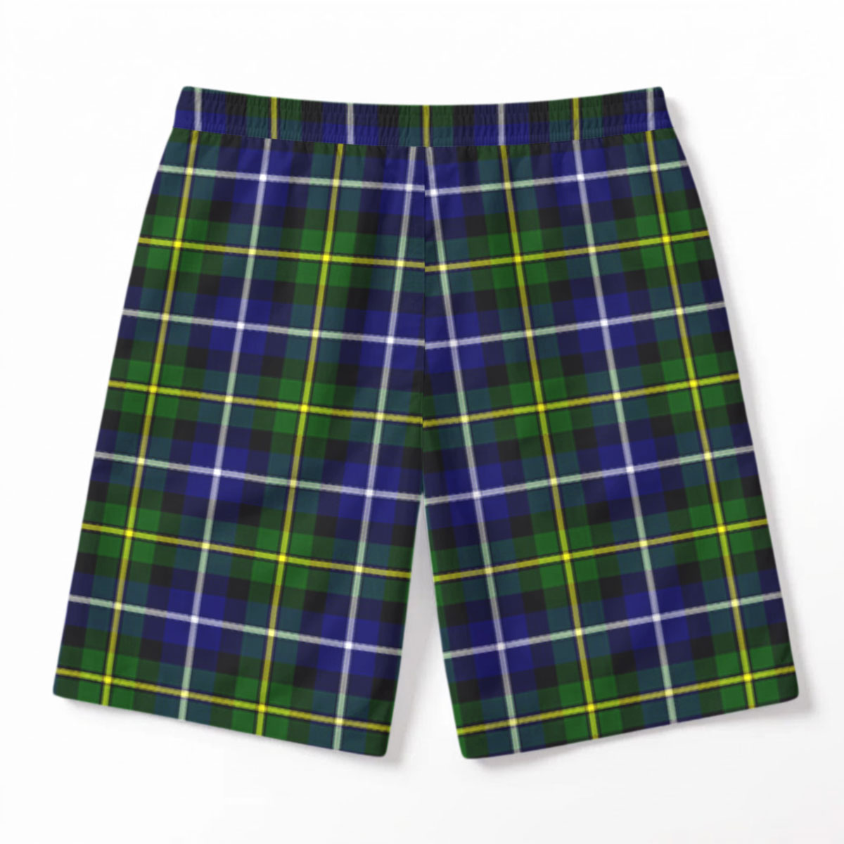 McNeil of Barra Modern Tartan Crest Men's Beach Shorts