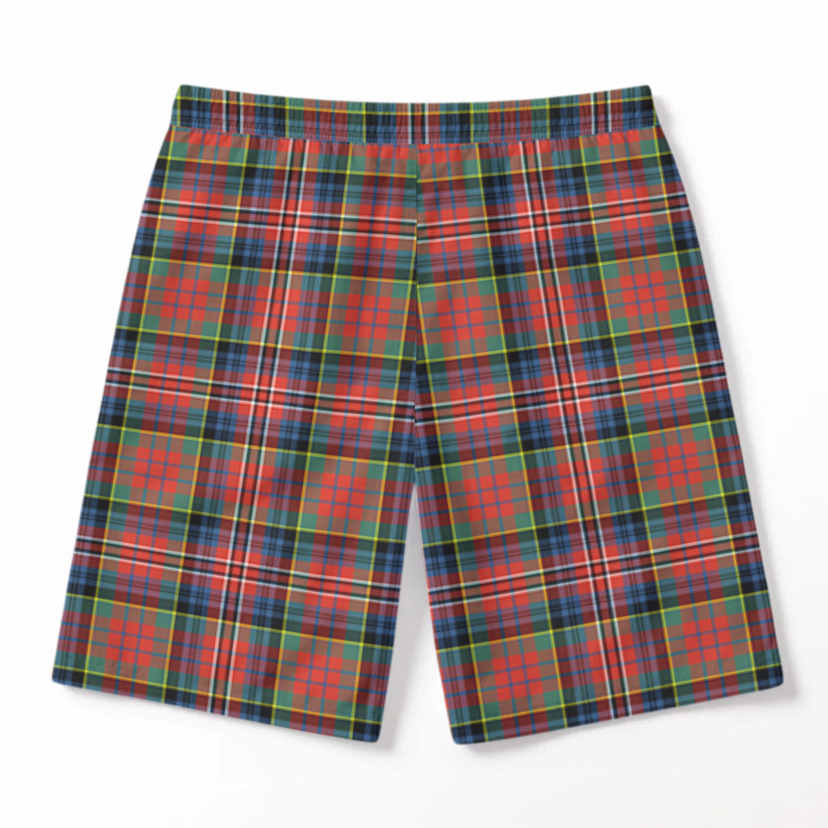 McPherson Ancient Tartan Crest Men's Beach Shorts