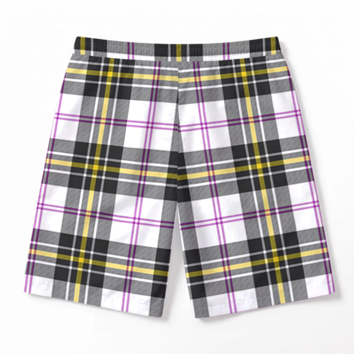 McPherson Dress Modern Tartan Crest Men's Beach Shorts
