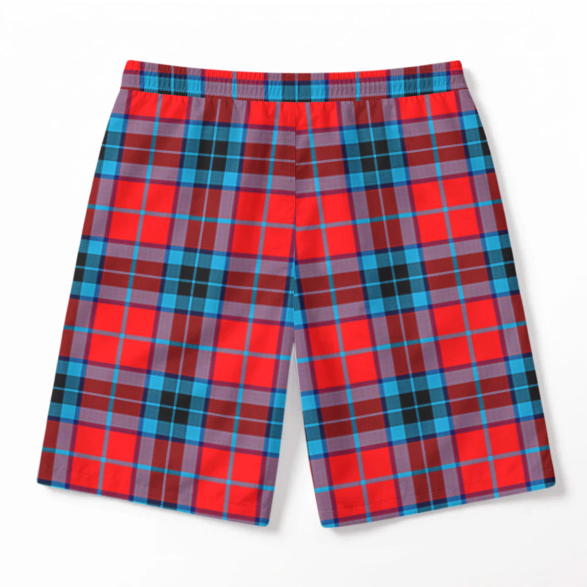 McTavish Modern Tartan Crest Men's Beach Shorts