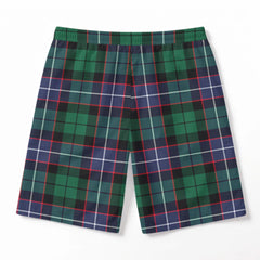 Mitchell Modern Tartan Crest Men's Beach Shorts