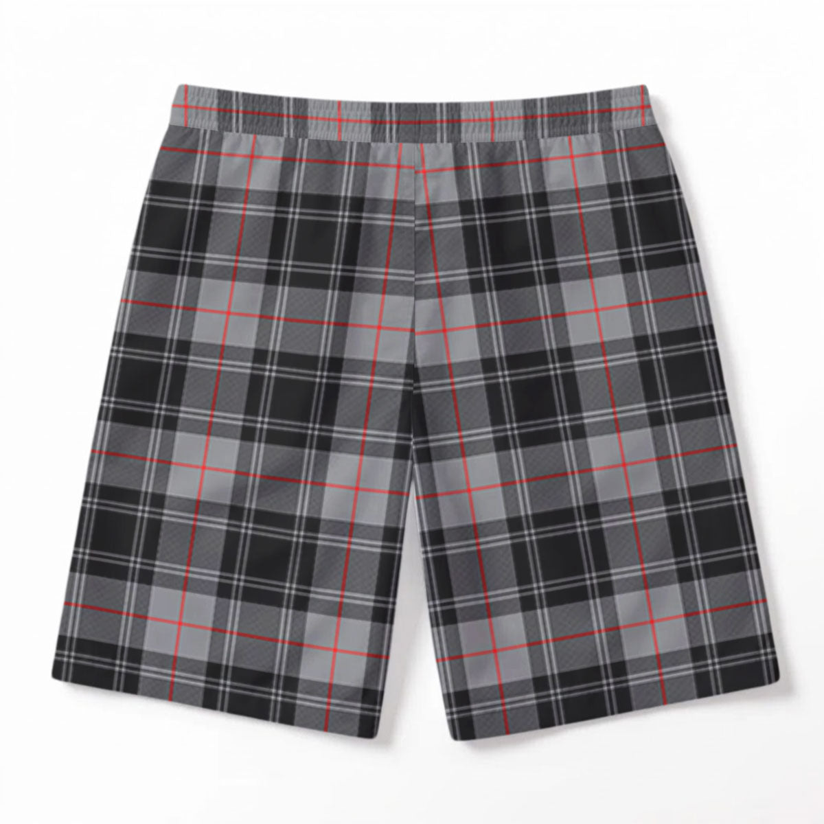 Moffat Modern Tartan Crest Men's Beach Shorts
