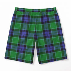 Monteith Tartan Crest Men's Beach Shorts