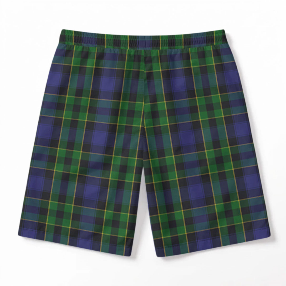 Mowat Modern Tartan Crest Men's Beach Shorts