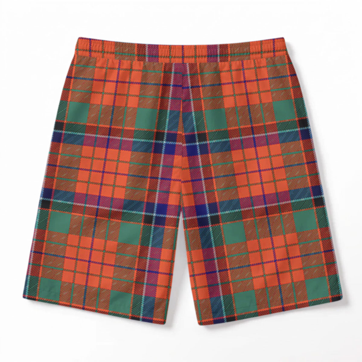 Nicolson Ancient Old Tartan Crest Men's Beach Shorts