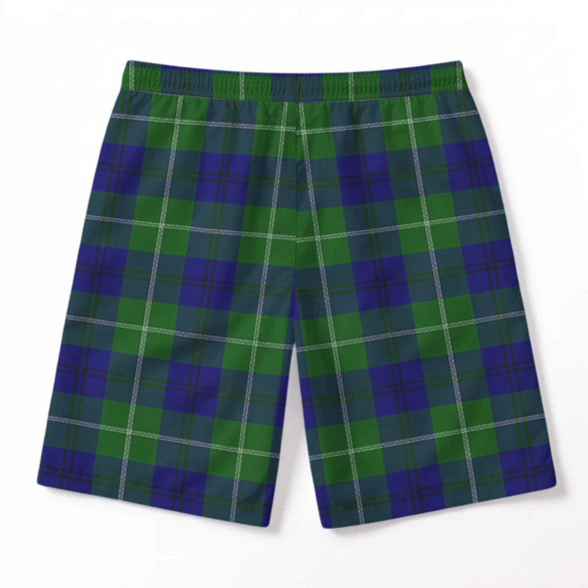 Oliphant Modern Tartan Crest Men's Beach Shorts