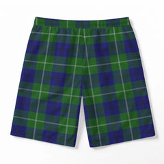 Oliphant Modern Tartan Crest Men's Beach Shorts