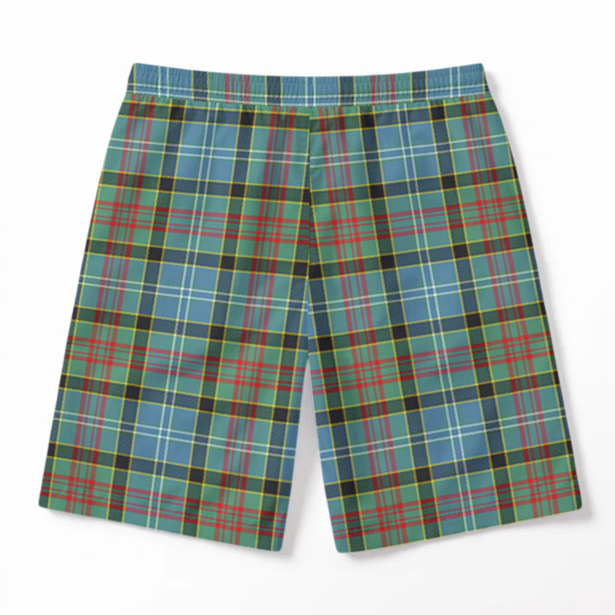 Paisley District Tartan Crest Men's Beach Shorts