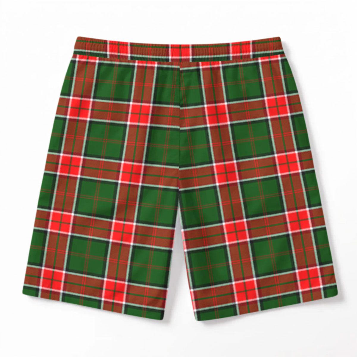 Pollock Tartan Crest Men's Beach Shorts