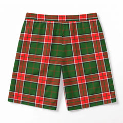 Pollock Tartan Crest Men's Beach Shorts