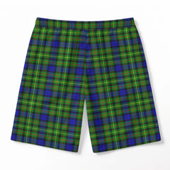 Rollo Modern Tartan Crest Men's Beach Shorts