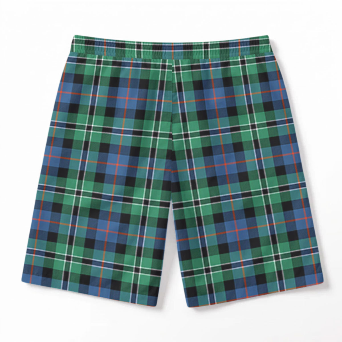 Rose Hunting Ancient Tartan Crest Men's Beach Shorts