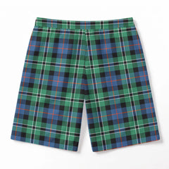 Rose Hunting Ancient Tartan Crest Men's Beach Shorts