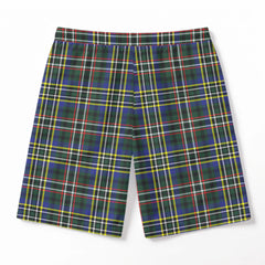 Scott Green Modern Tartan Crest Men's Beach Shorts