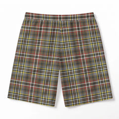 Scott Green Weathered Tartan Crest Men's Beach Shorts