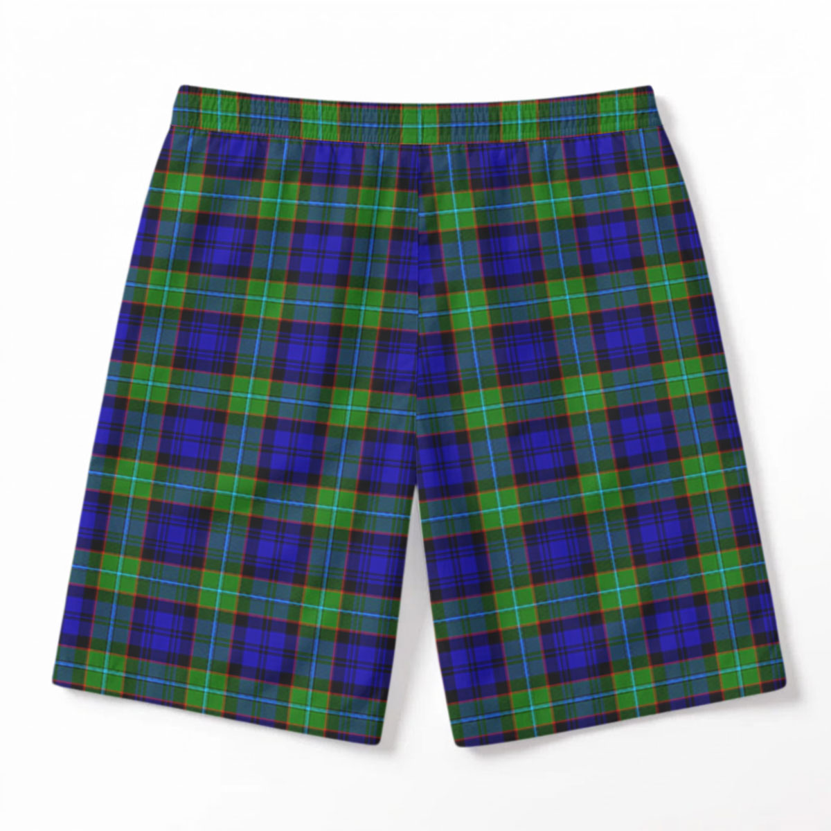 Sempill Modern Tartan Crest Men's Beach Shorts