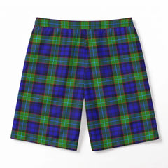Sempill Modern Tartan Crest Men's Beach Shorts