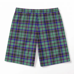 Stevenson Tartan Crest Men's Beach Shorts