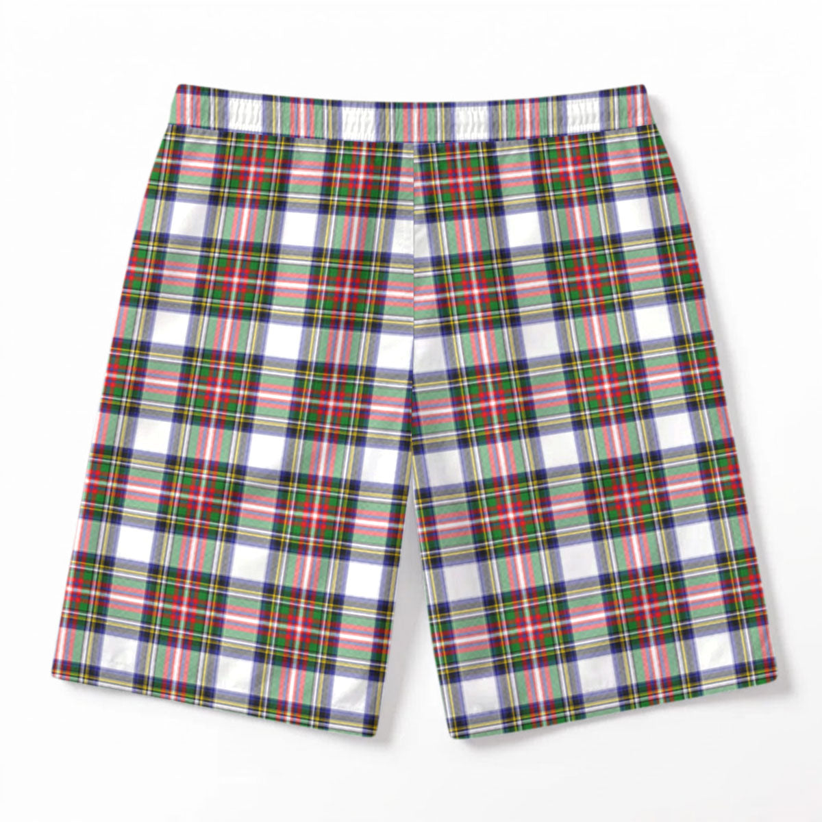 Stewart Dress Modern Tartan Crest Men's Beach Shorts
