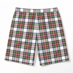 Stewart Dress Modern Tartan Crest Men's Beach Shorts