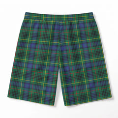 Stewart Hunting Modern Tartan Crest Men's Beach Shorts