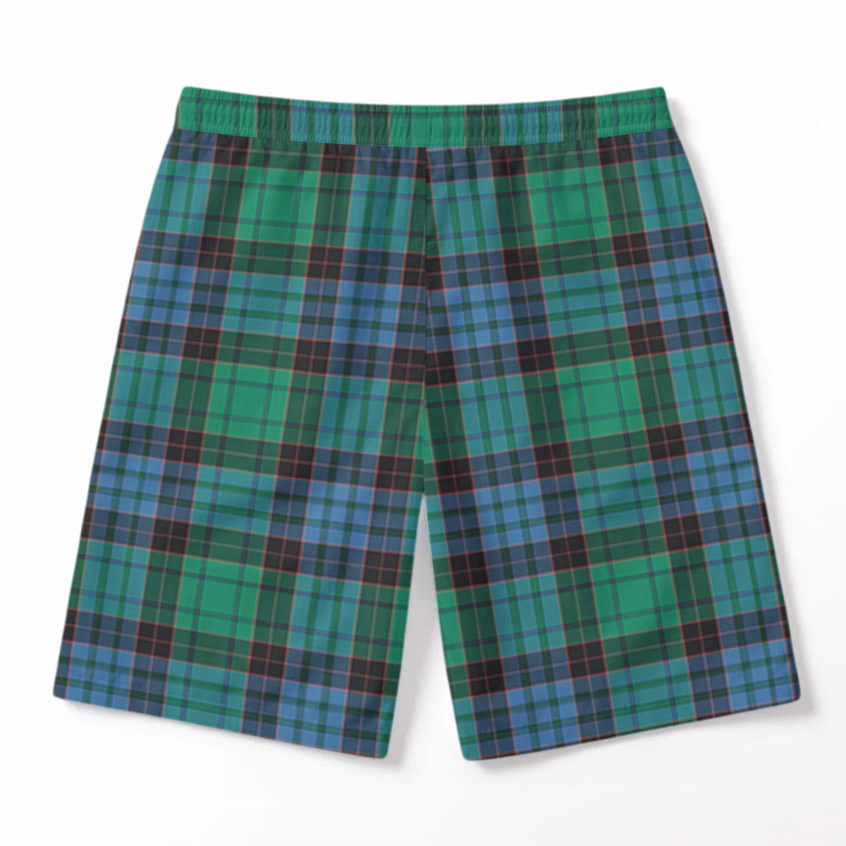 Stewart Old Ancient Tartan Crest Men's Beach Shorts