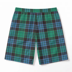 Stewart Old Ancient Tartan Crest Men's Beach Shorts