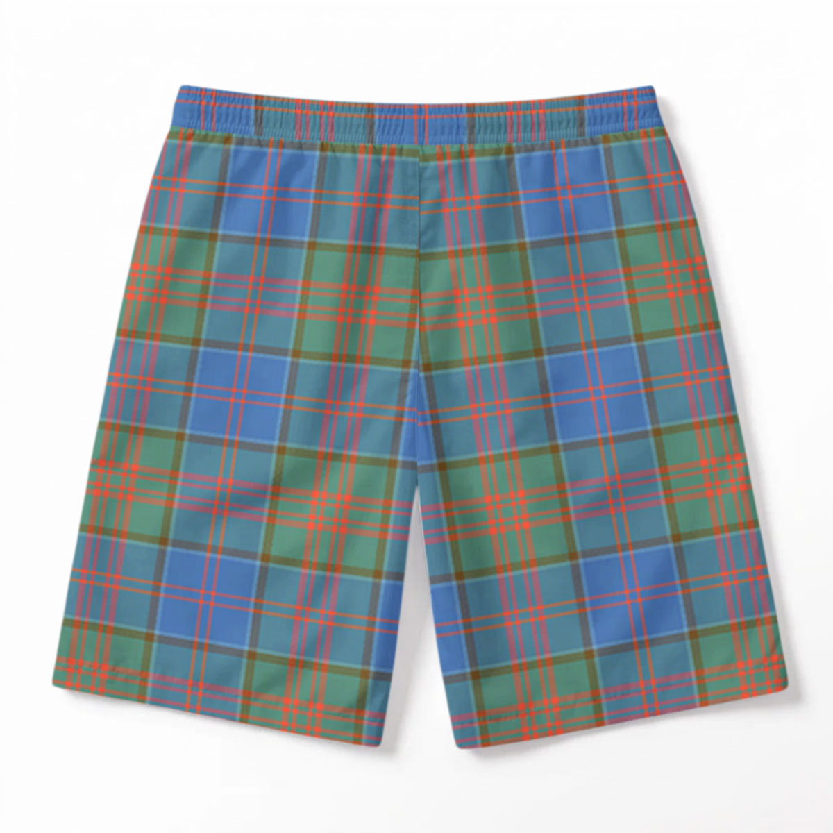 Stewart of Appin Hunting Ancient Tartan Crest Men's Beach Shorts