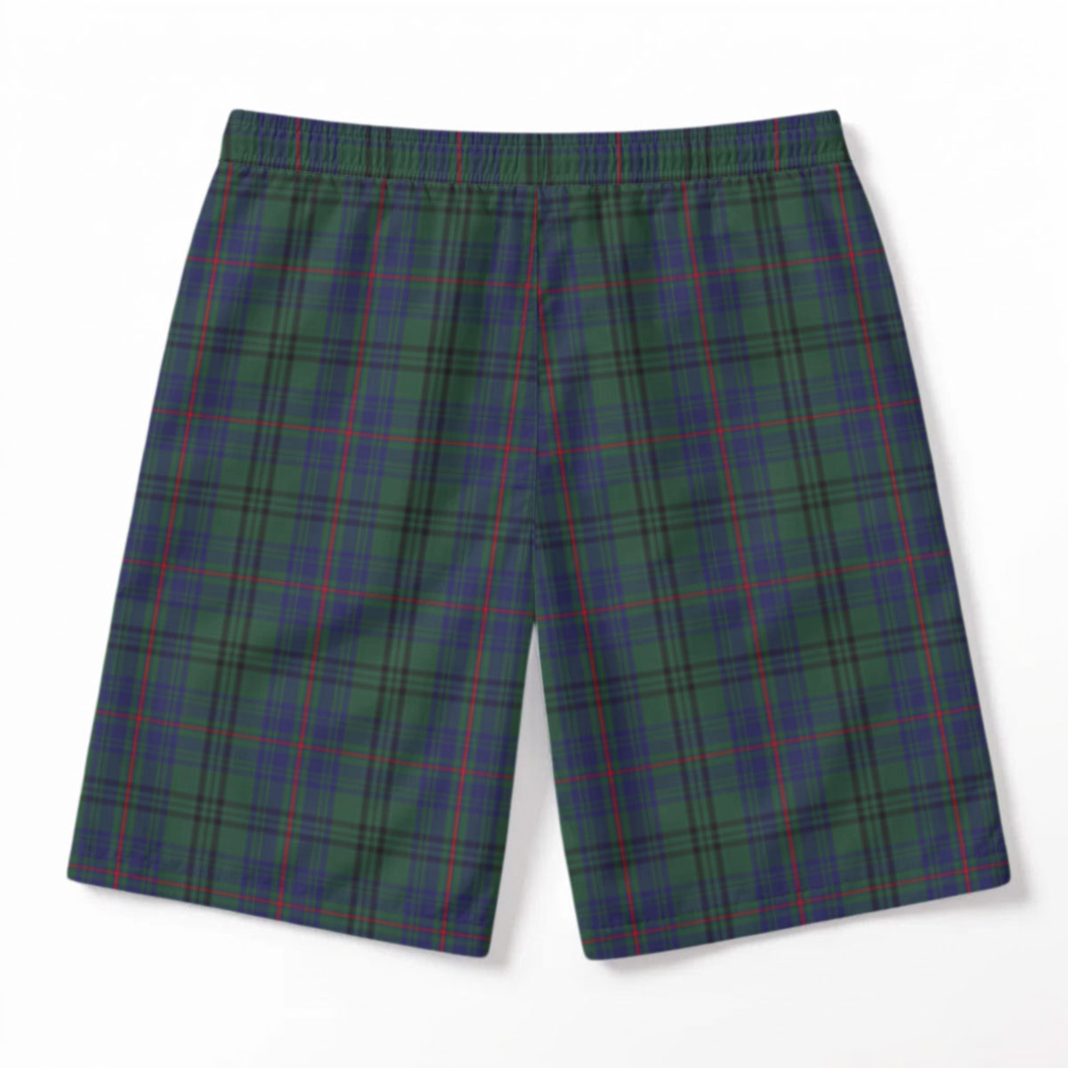 Walker Hunting Tartan Crest Men's Beach Shorts