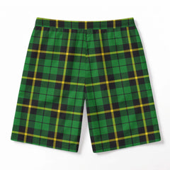 Wallace Hunting Modern Tartan Crest Men's Beach Shorts