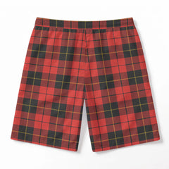 Wallace Weathered Tartan Crest Men's Beach Shorts
