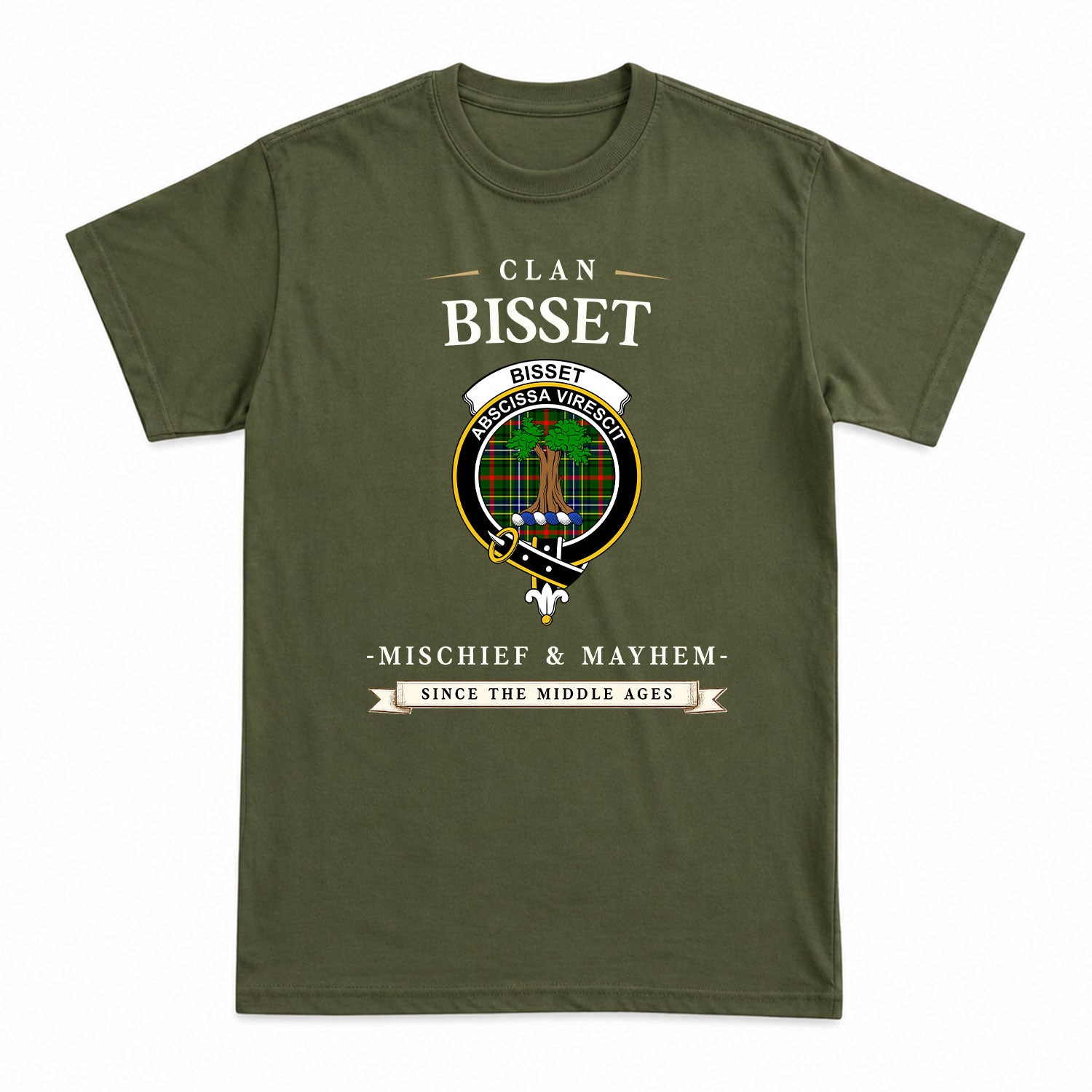 Bisset Tartan Crest Mischief and Mayhem T-shirt