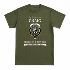Craig Tartan Crest Mischief and Mayhem T-shirt