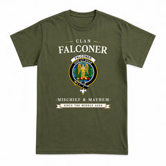 Falconer Tartan Crest Mischief and Mayhem T-shirt