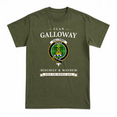Galloway District Tartan Crest Mischief and Mayhem T-shirt