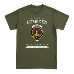 Lumsden Tartan Crest Mischief and Mayhem T-shirt
