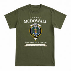 McDowall Tartan Crest Mischief and Mayhem T-shirt