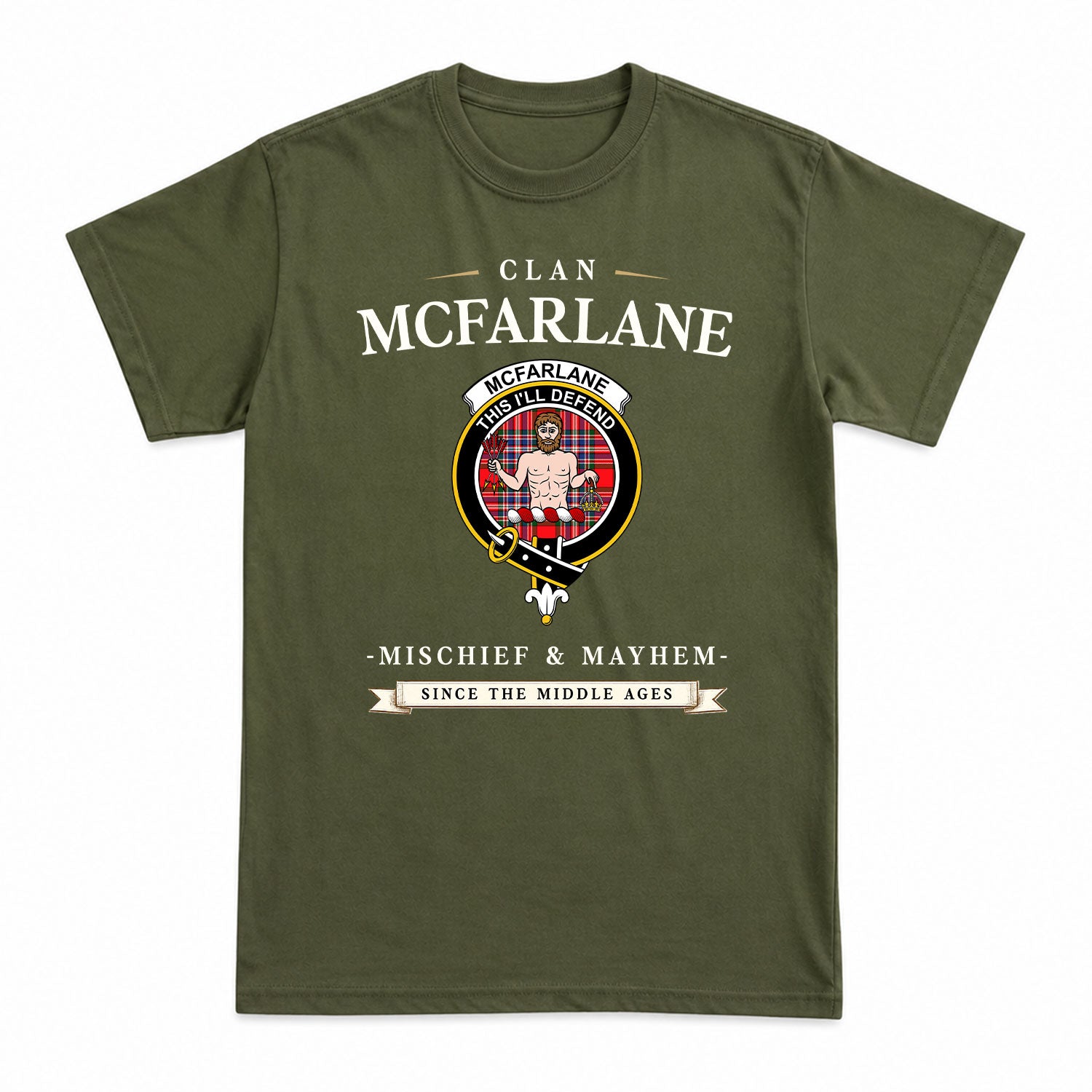 McFarlane Modern Tartan Crest Mischief and Mayhem T-shirt
