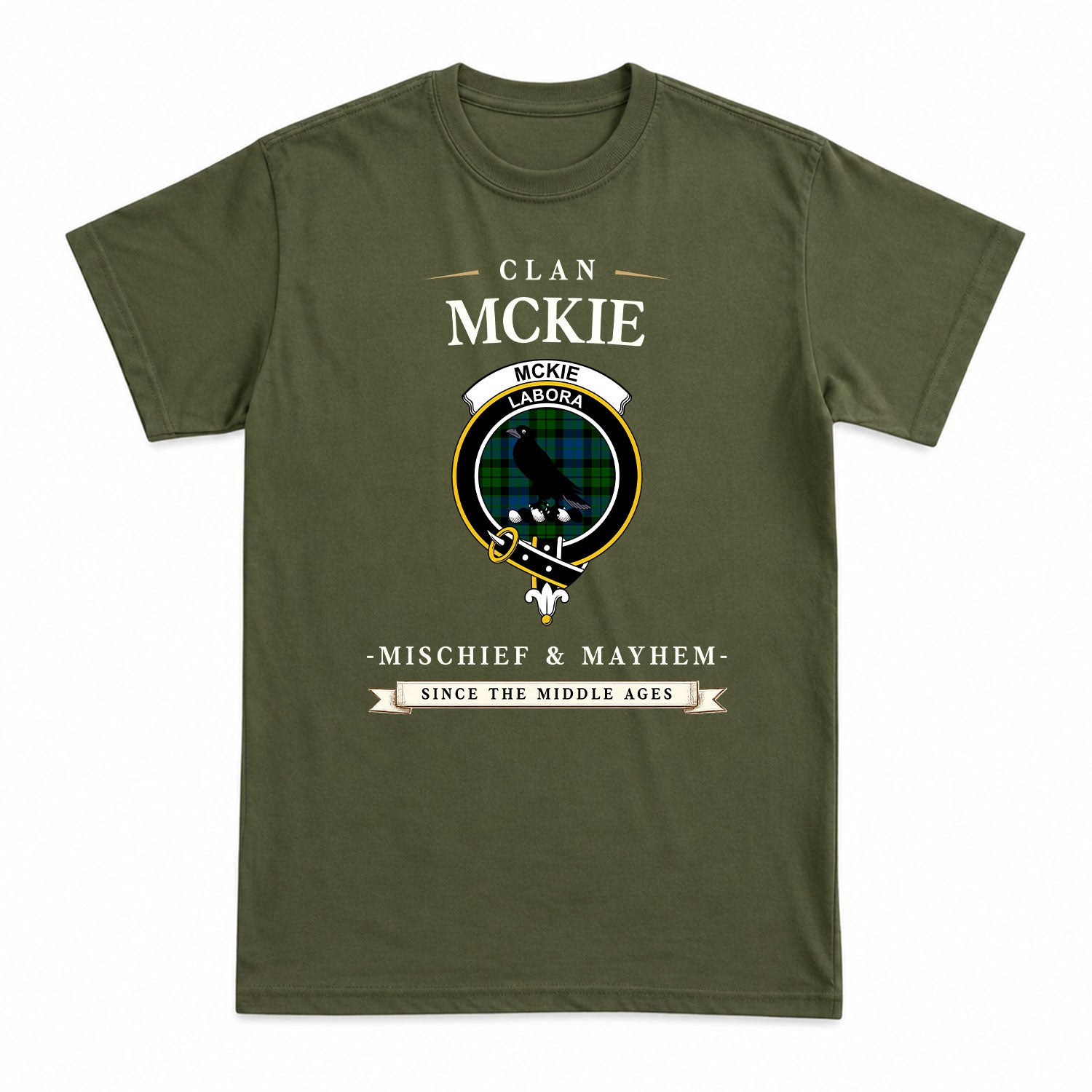 McKie Tartan Crest Mischief and Mayhem T-shirt
