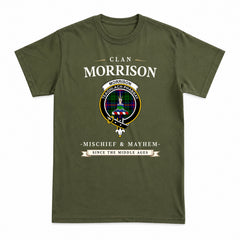 Morrison Modern Tartan Crest Mischief and Mayhem T-shirt