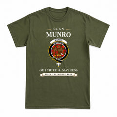 Munro Modern Tartan Crest Mischief and Mayhem T-shirt