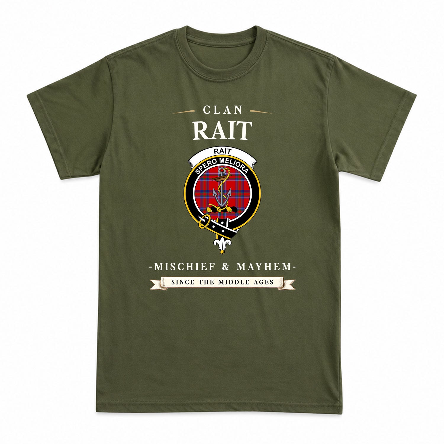 Rait Tartan Crest Mischief and Mayhem T-shirt