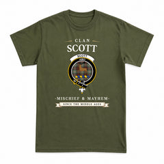 Scott Brown Ancient Tartan Crest Mischief and Mayhem T-shirt