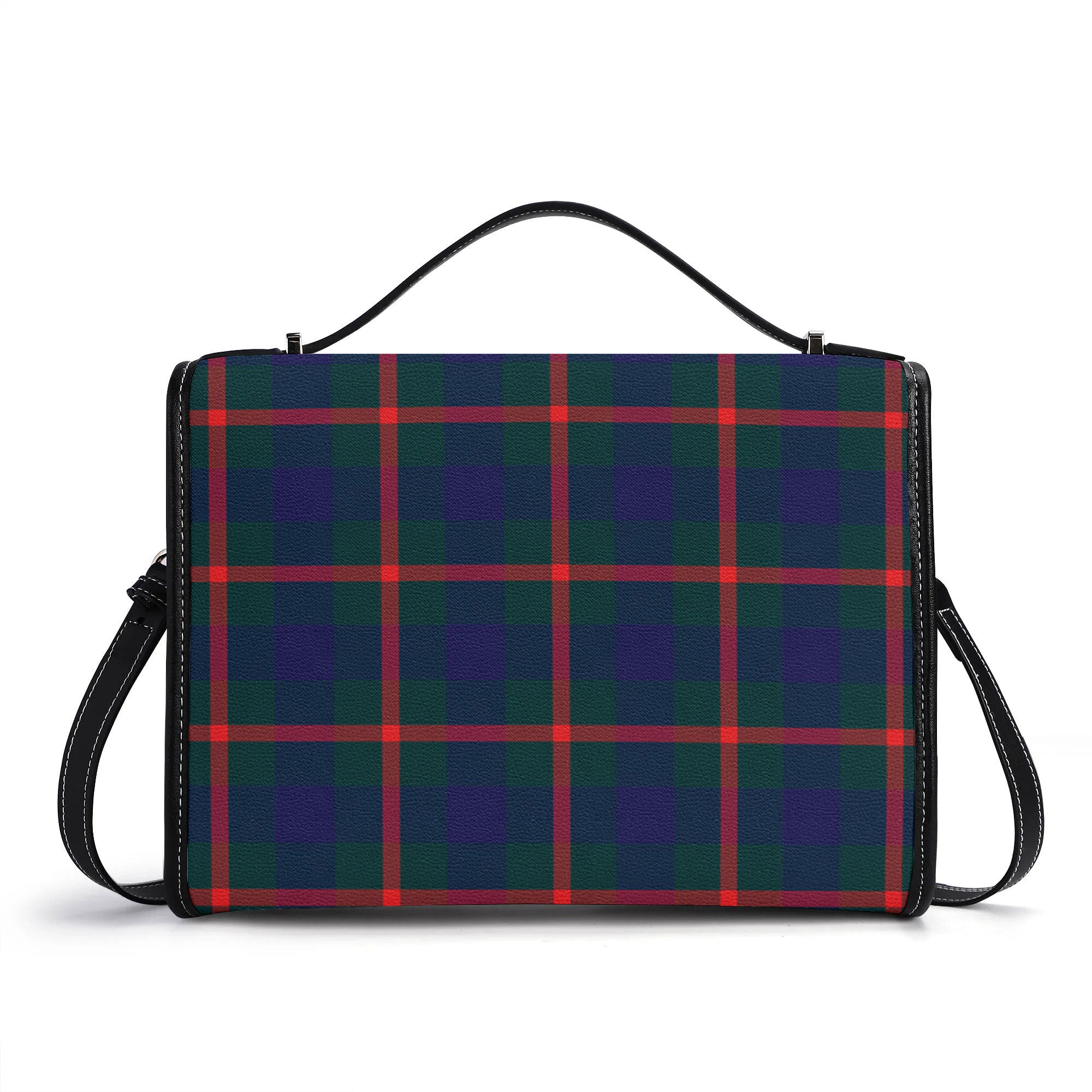 Agnew Modern Tartan Crest Satchel Bag