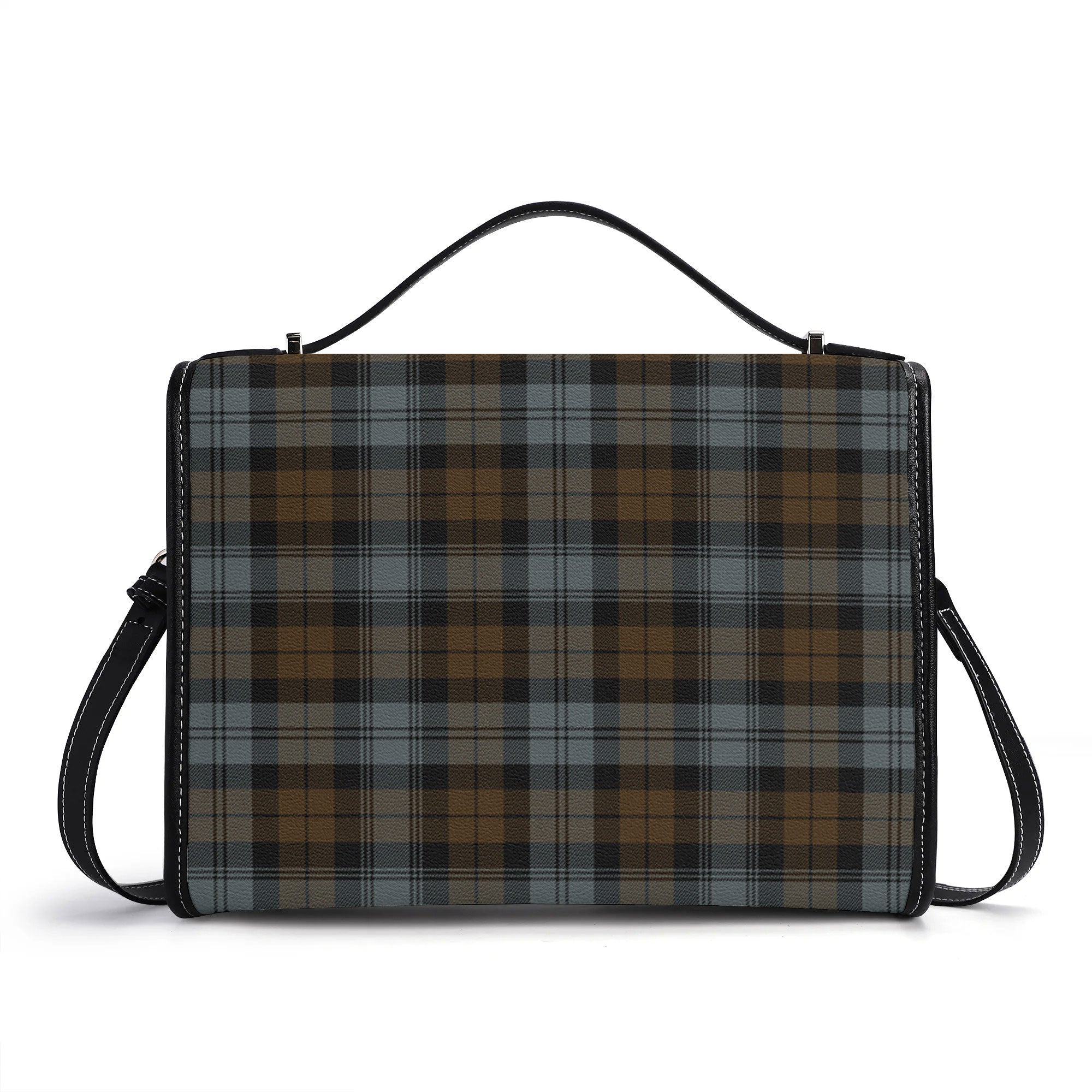 Black Watch Weathered Tartan Crest Satchel Bag