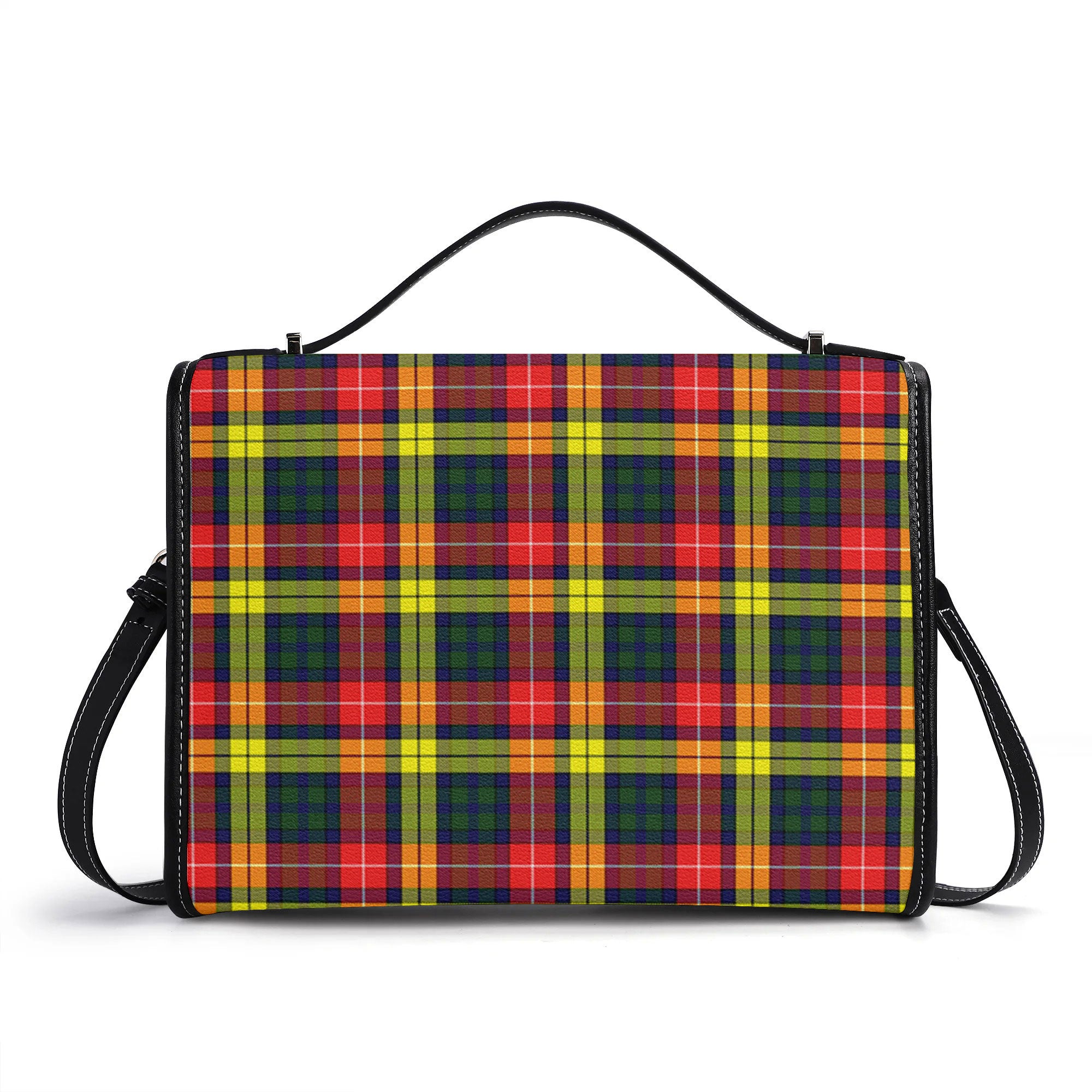 Buchanan Modern Tartan Crest Satchel Bag