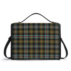 Farquharson Weathered Tartan Crest Satchel Bag